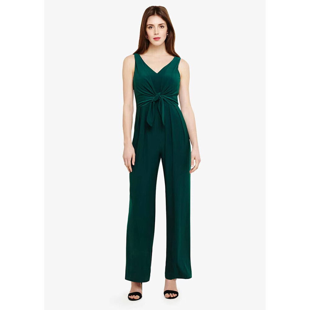 Phase Eight Angie Tie Front Jumpsuit In Emerald Green Size 10 US